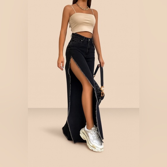 High Voltage Denim Slit Pants – Bold Move Edition - Picture 8 of 10